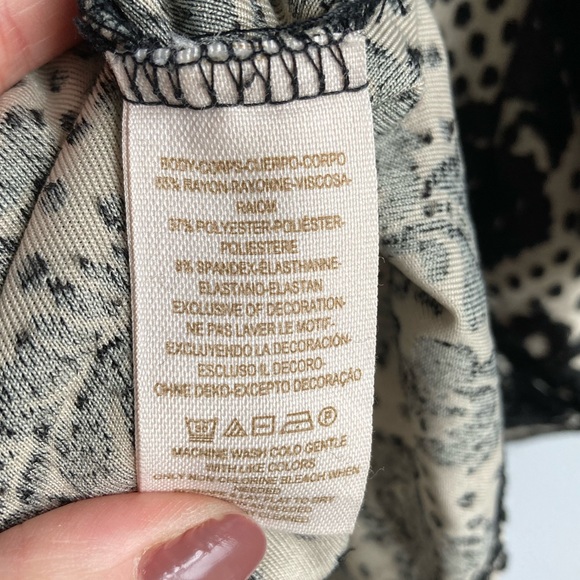 FREE PEOPLE | vneck dress with velvet floral appliqué - Picture 6 of 6